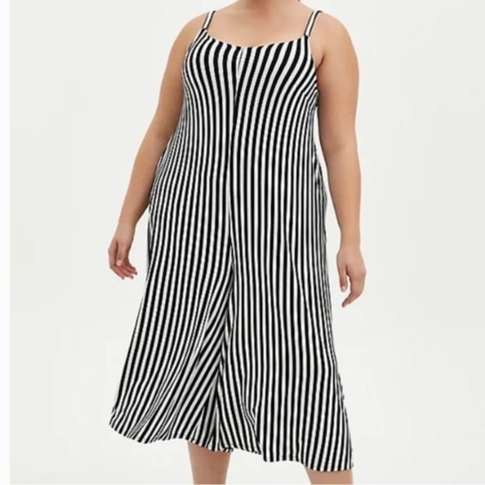 Torrid, Size 2 black and white striped jumpsuit, never worn!
